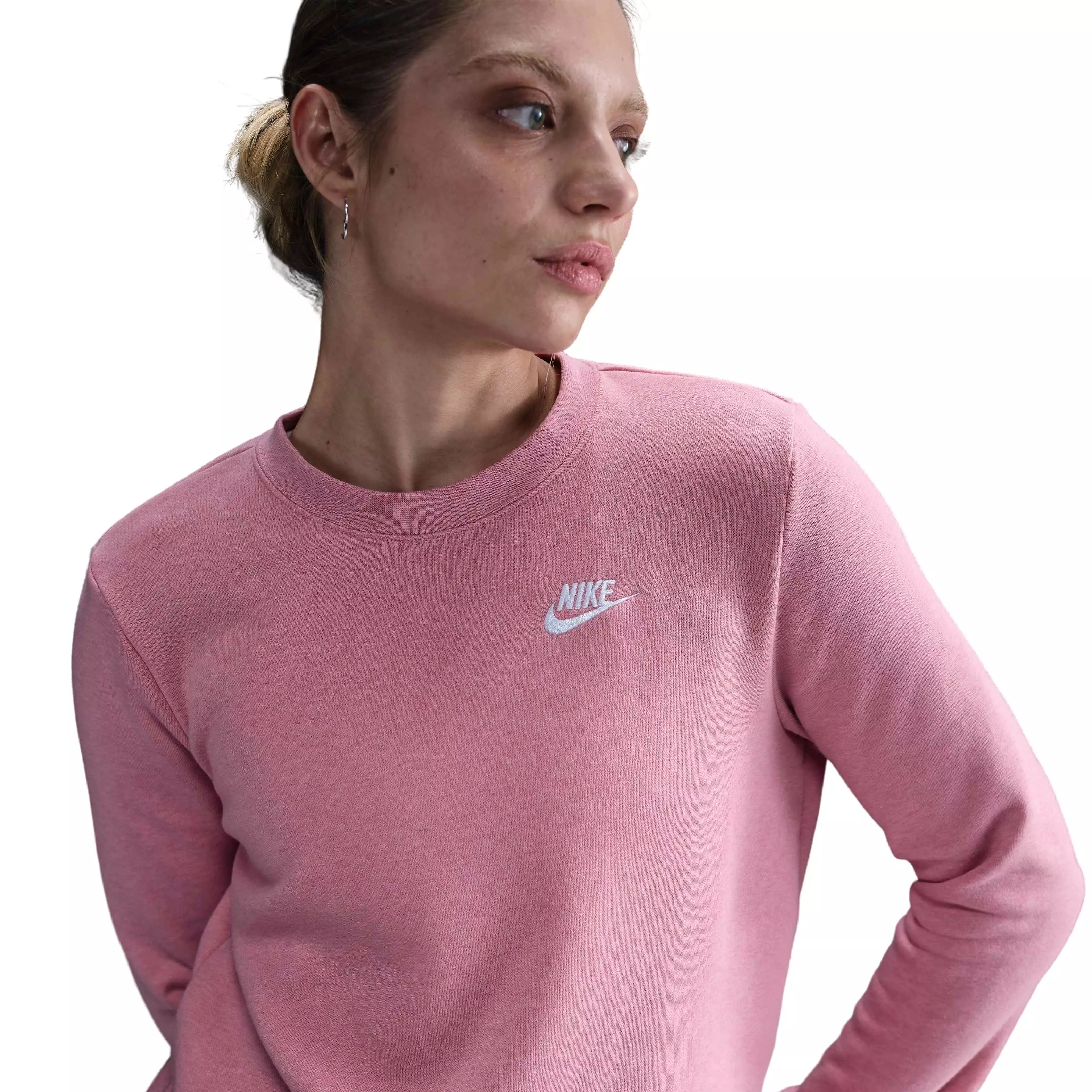 X-girl × NICO CREW SWEAT TOP Nike Sportswear Club Fleece Girls' Boxy Crew-Neck Sweatshirt